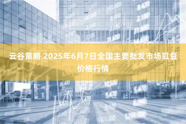 云谷策略 2025年6月7日全国主要批发市场豇豆价格行情