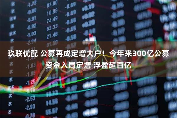 玖联优配 公募再成定增大户!今年来300亿公募资金入局定增 浮盈超百亿